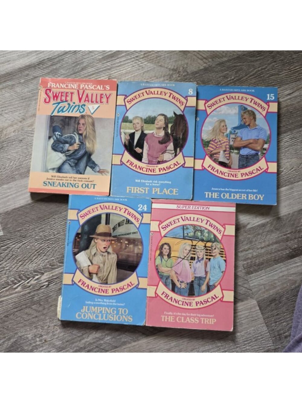 Sweet Valley Twins Book Lot 5 Vintage 1980s Paperbacks Francine Pascal Retro